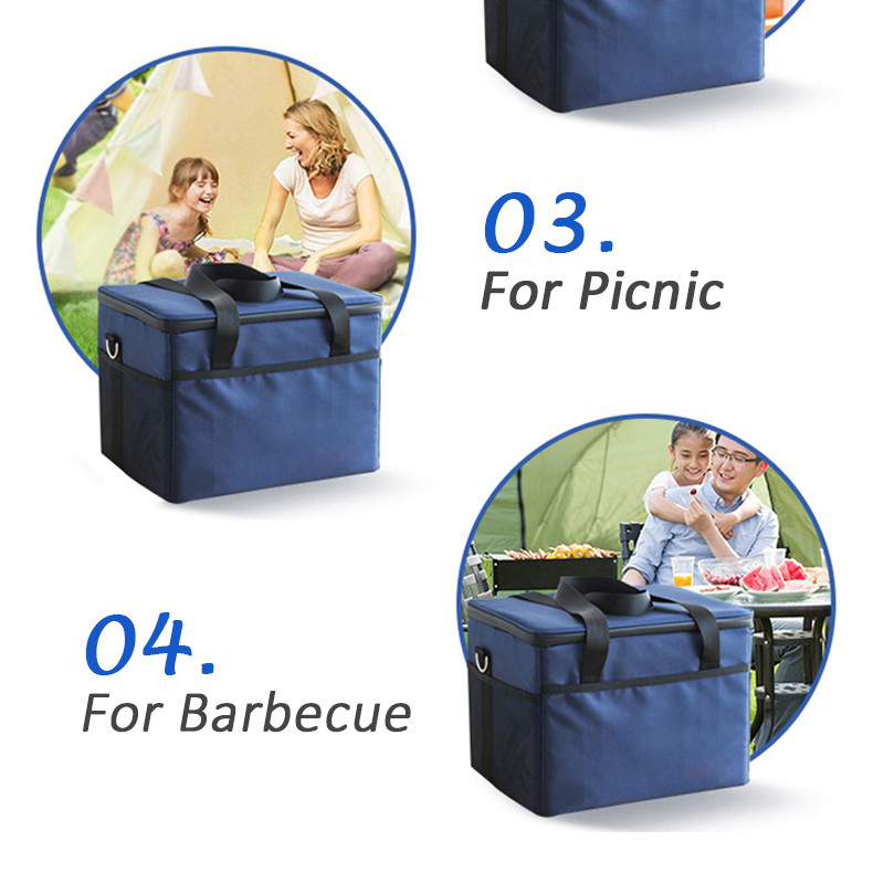 Shoulder Food Lunch Waterproof Insulated Picnic Cooler Bag