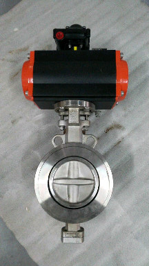 Pneumatic triple eccentric butterfly valve Pneumatic actuator control butterfly valves