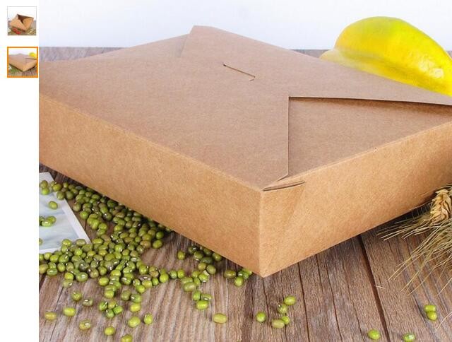 Cheap Cardboard foldable kraft paper lunch box with window,Lunch noodle fast food kraft paper box by customized logo pri