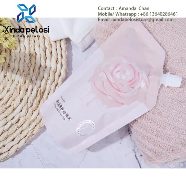 Convenient To Take Along Printed Stand Up Pouches For Skin Care Private Body