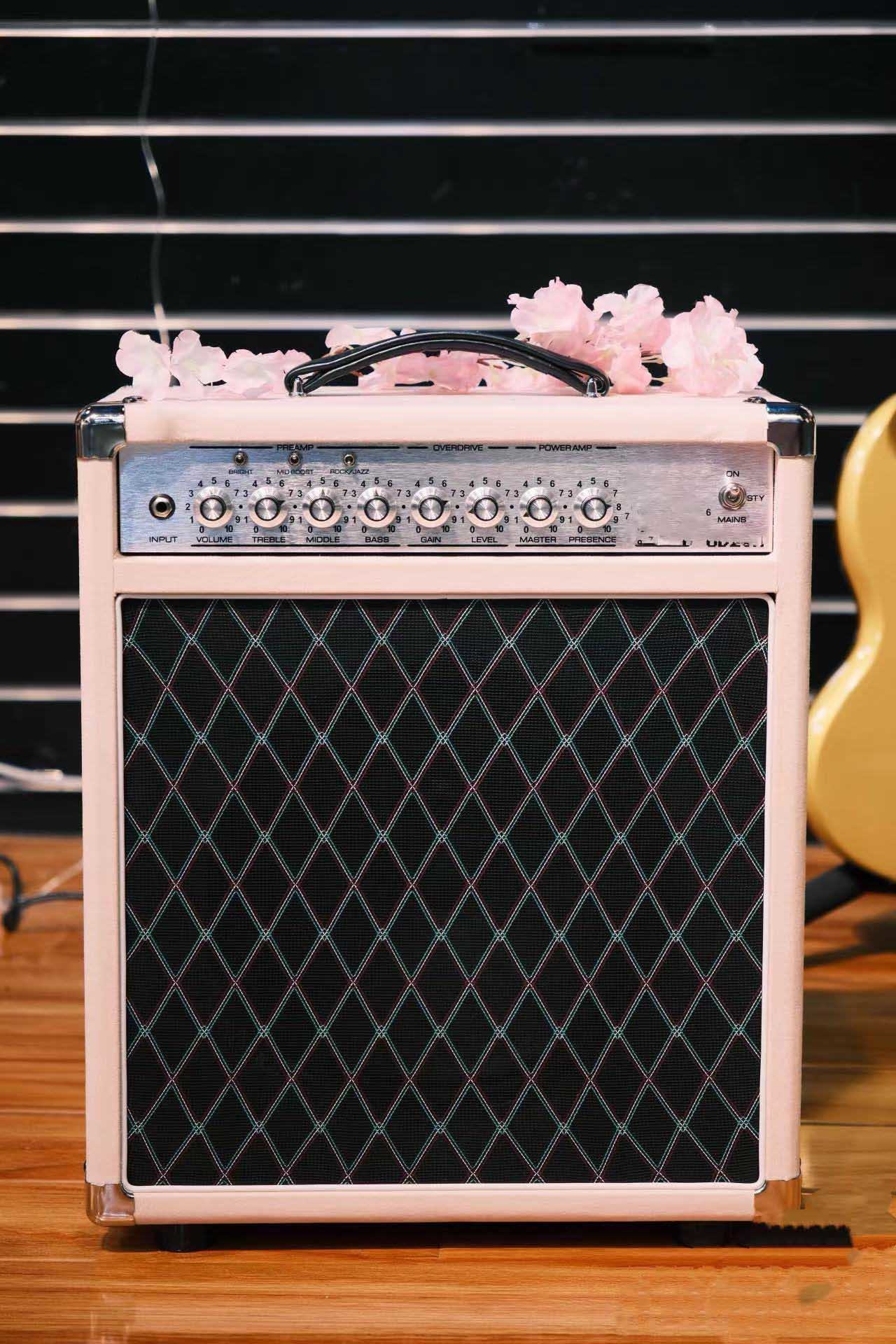Custom Grand Amplifier ODR Overdrive Special Reverb Combo in White Color 20W JJ 12ax7/3, EL84/2 Effect Loop Dumble Style