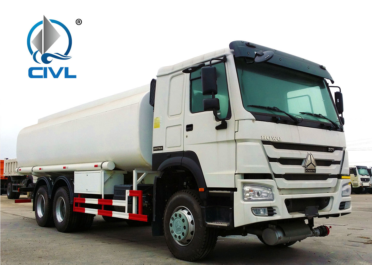 Howo Tanker Truck 6 X 4 25000l Abs Euroii For Transportation With 1 year Warranty