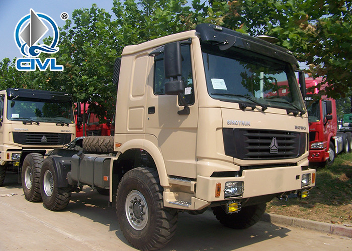 336HP 371HP 60 Ton Semi Trailer Truck with 6x6 Wheel Drive EURO II Standard , Off Road Model
