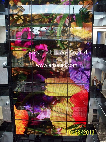Transparent LED Display H7.81mm V15.625mm p3.91,P7.81,P8,P10mm