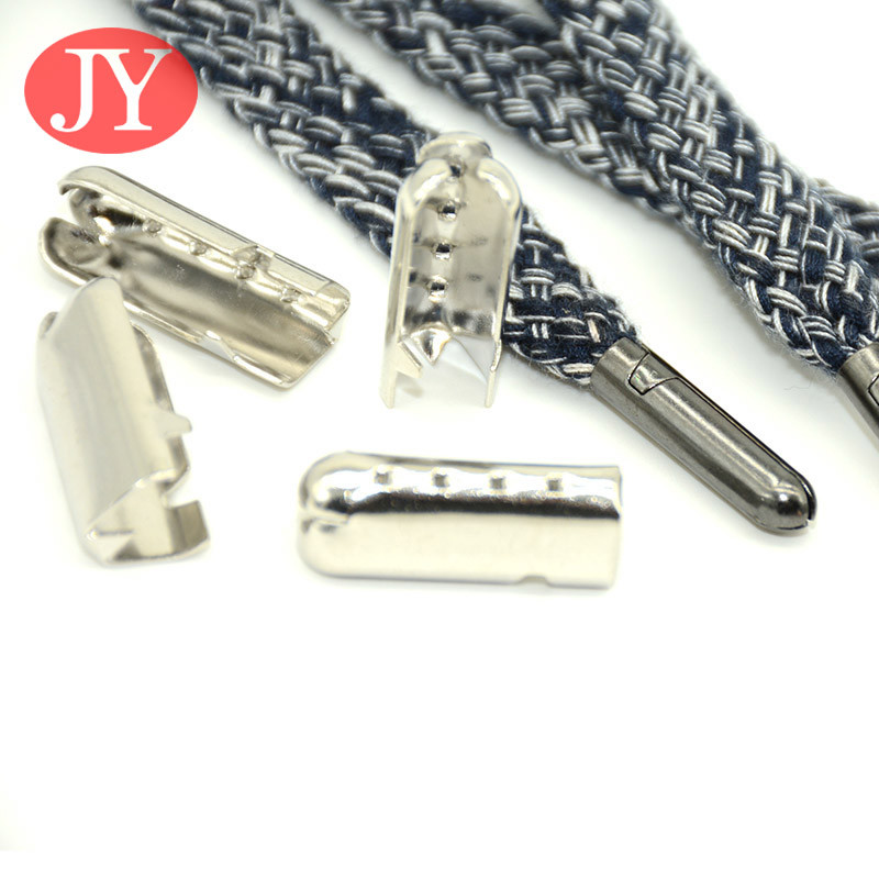 20mm jiayang nickle black color metal shoelace tip end