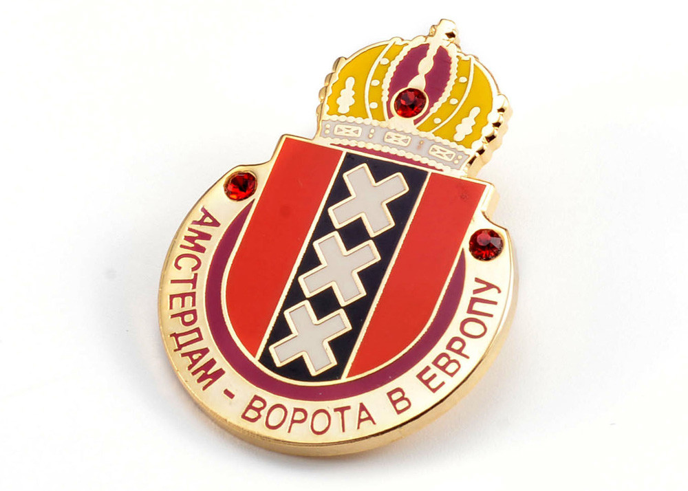  Laser Printed Custom Metal Security Badge Antique Imitation Soft Enamel Badges Manufactures