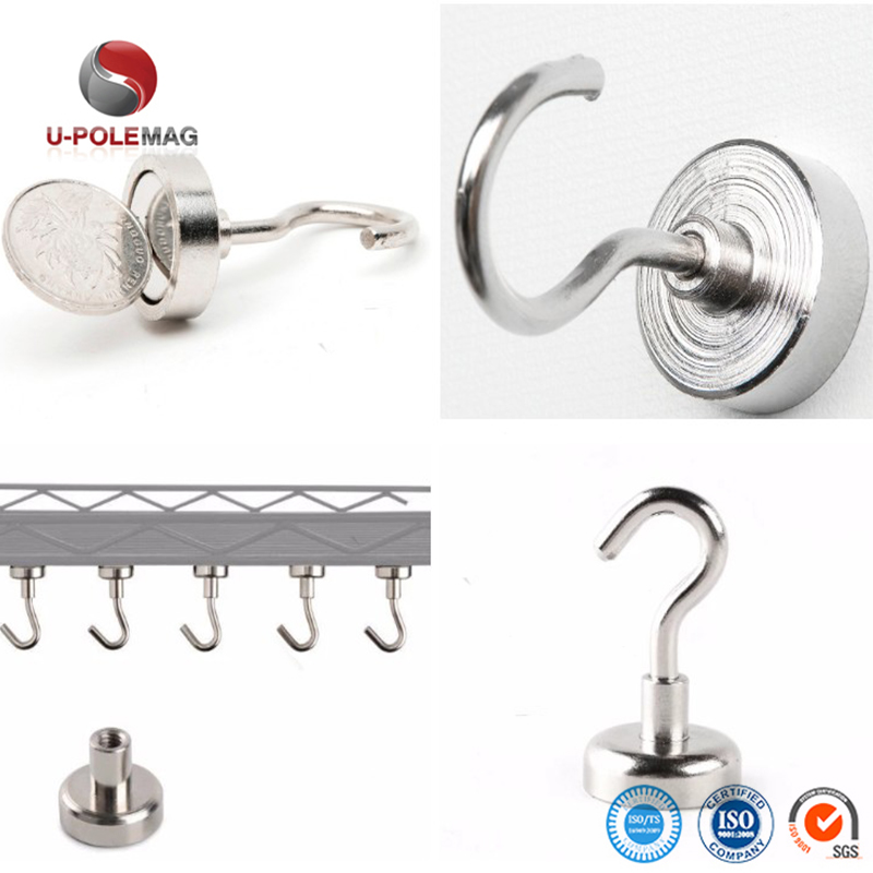 Neodymium Round Magnetic Snap Hook with Carabiner Keychain and High Tolerance ±1mm