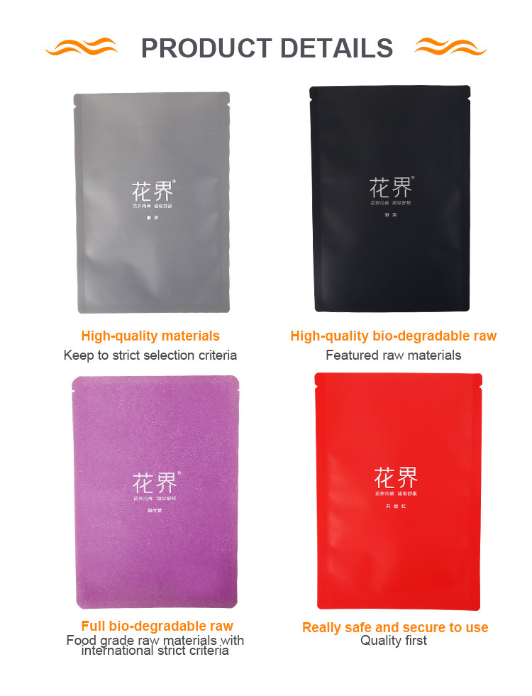 Thickness 0.07mm Kraft Paper Pouch Customized Printing Degradable Material