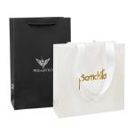Custom White Black Paper Plain Paper Bags For Dresses Shopping With Your Own