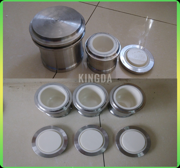 Zirconia ball mill jar with stainless steel casing used for vertical planetary ball mill