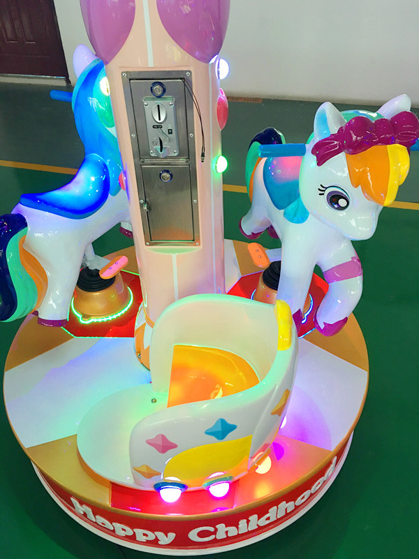 Crown Carousel for Amusement Park Kid's Fun Roundabout Horse