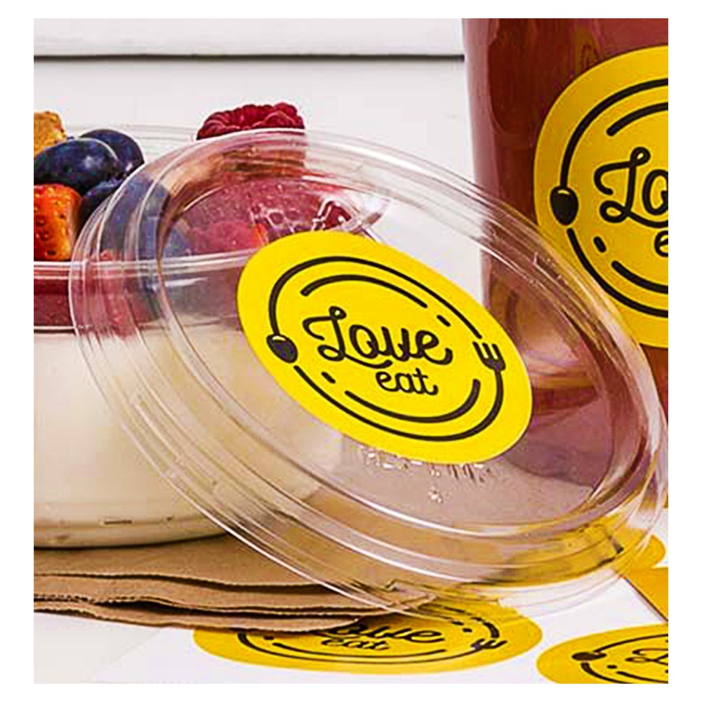 CMYK printing Adhesive Vinyl Stickers For Frozen Food Jar