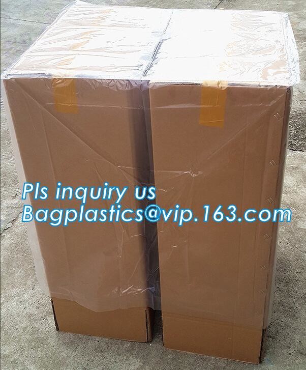 Square Bottom 4mil Clear Pallet Cover, square bottom bag on roll pallet cover bag, Polyester Pallet Cover Bags, Pallet T