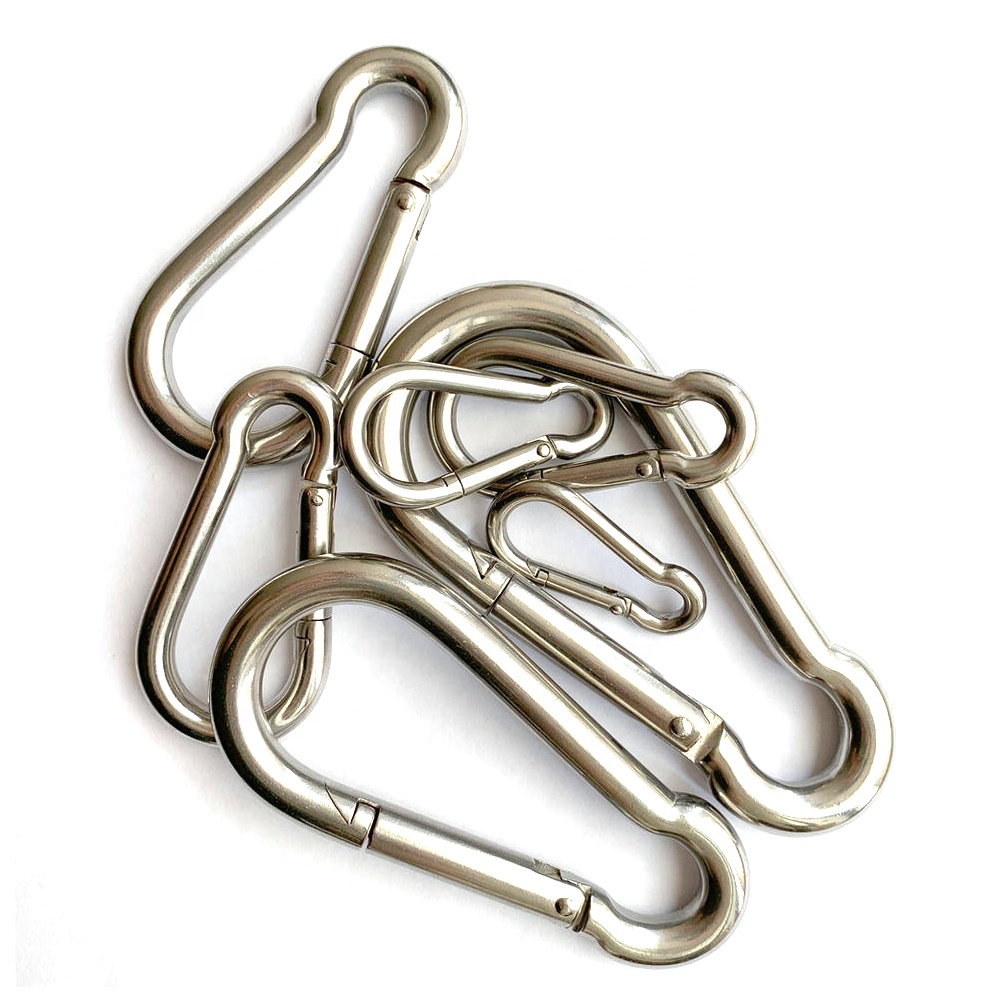 Electrolytic Treatment Technology Stainless Steel DIN5299C Carabiner Snap Spring Hook
