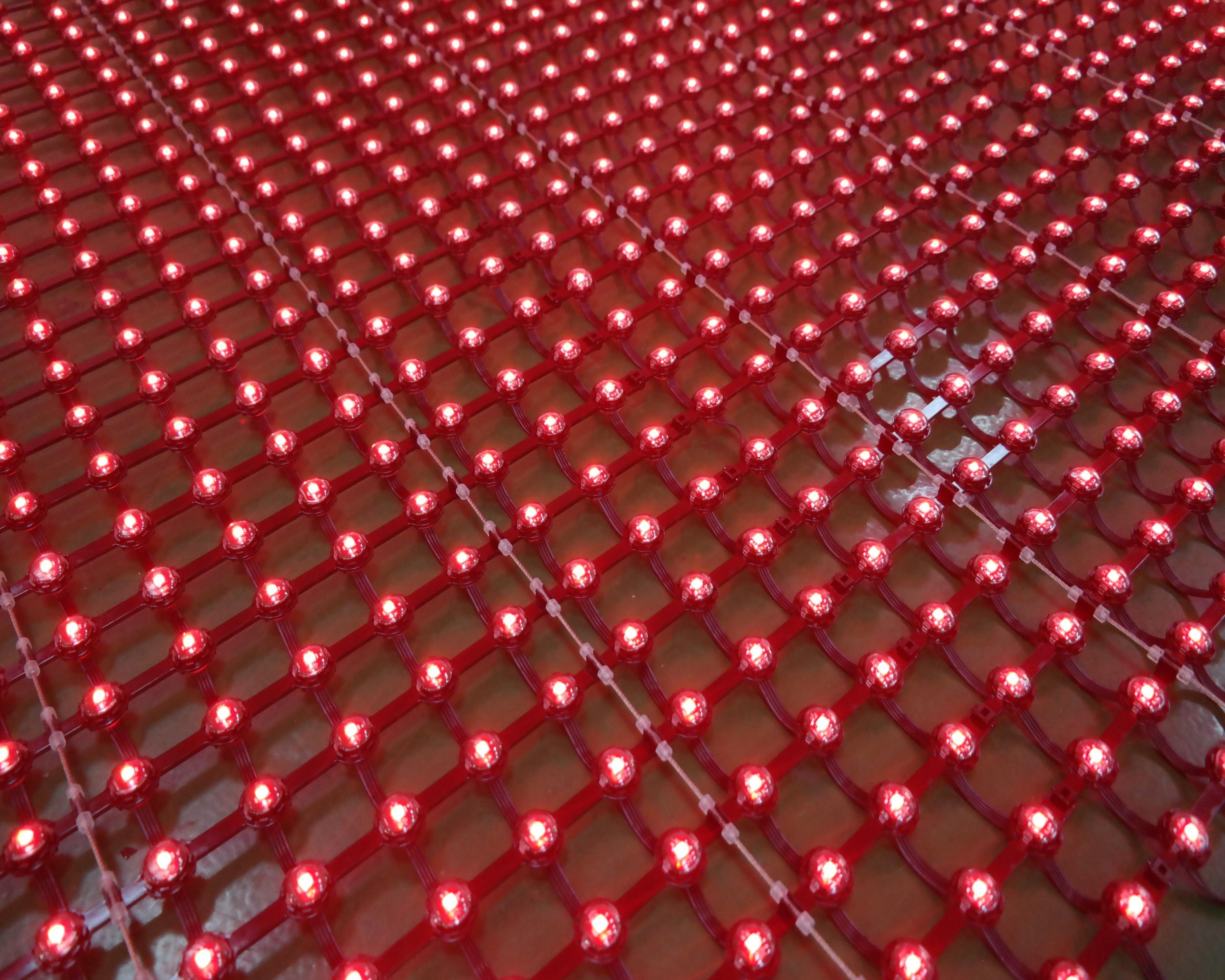 Electronic Advertising Board LED Mesh Screen Transparent Foldable Waterproof
