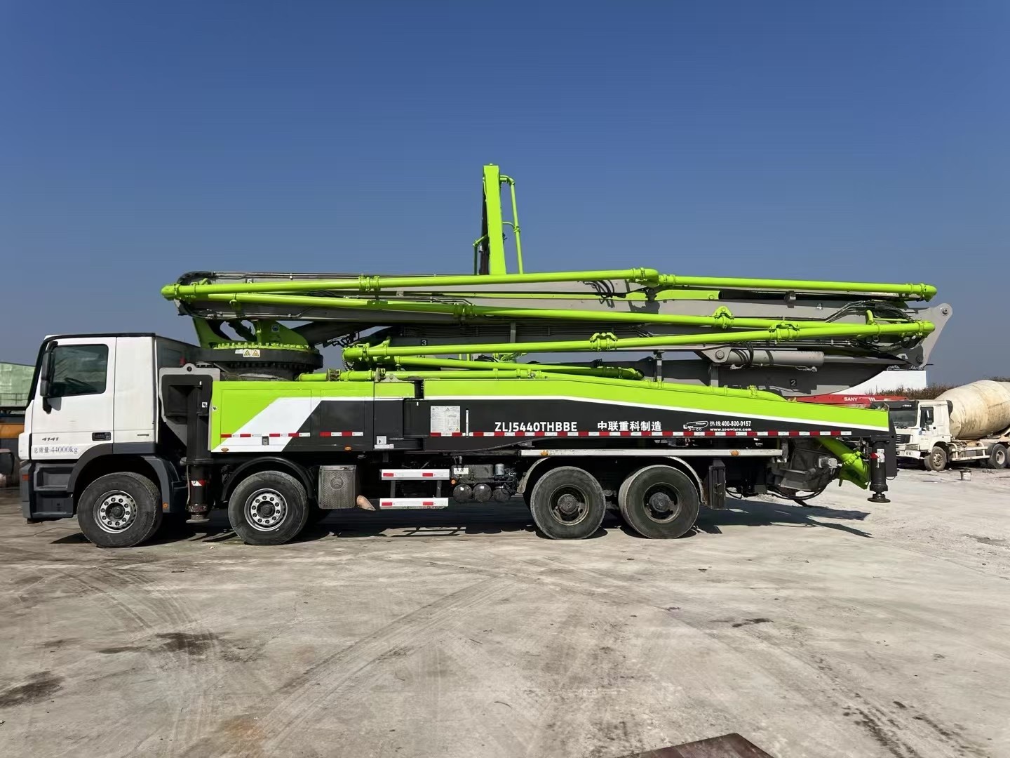 Used 56 meters of concrete pump truck 56 meters remanufacturing pump truck procedures are complete