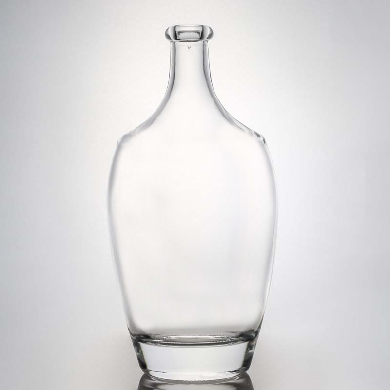 Glass Material Customizable Capacity and Shape Rum Vodka Whisky Tequila Gin Bottle with Lid