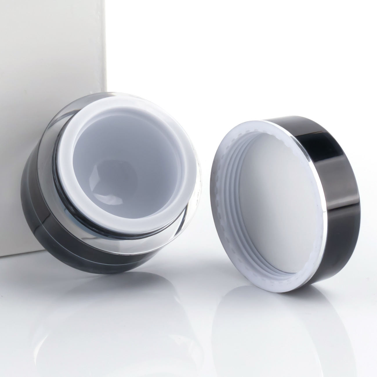 5g 10g 15g 20g 30g 50g 100g Cosmetics Acrylic Gel Nail Jar Matte for Skin Care Cream Frosted Plastic Jars with Screw Lids