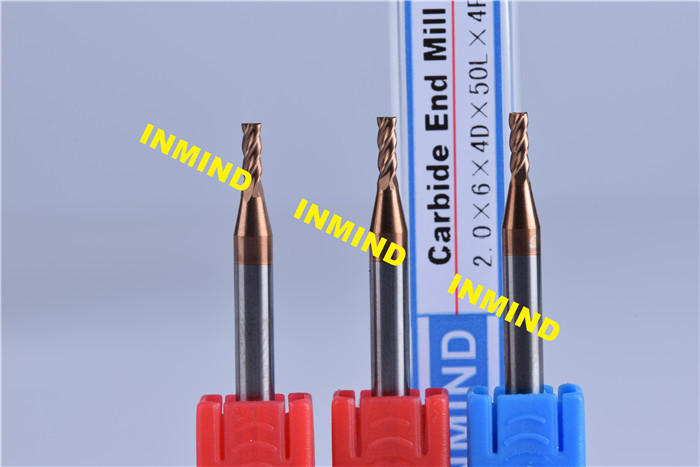 AlTiN Coated Smallest End Mill , 1.4 mm Cutting Length High Performance End Mills