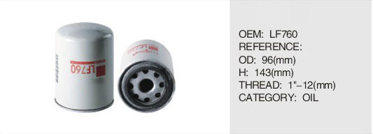 FILTER AUTO ENGINE PARTS FUEL OIL FILTER LF760