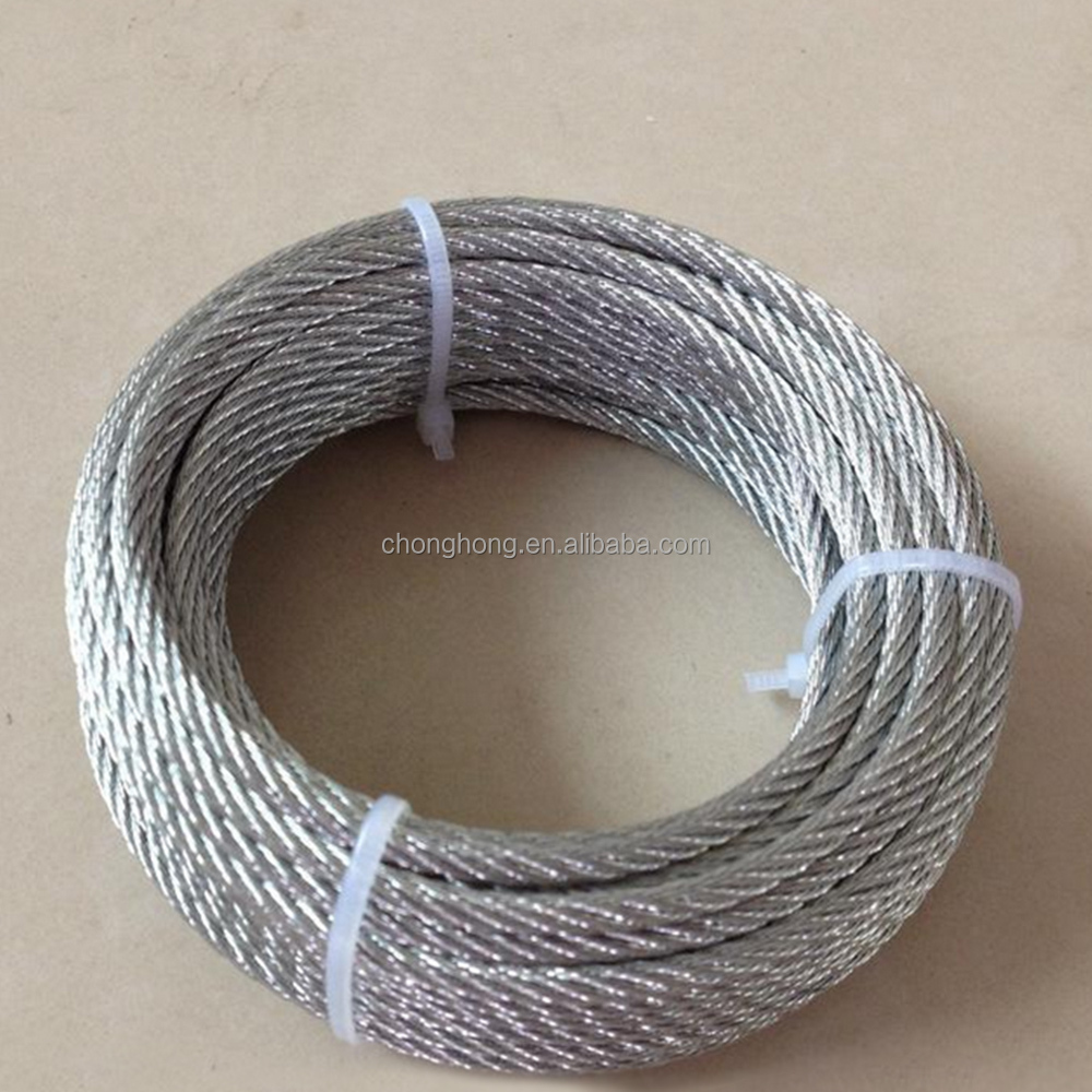 Hot-Dipped Galvanized Aircraft Cable MIL-DTL-83420 2000N/MM2 7x19 Steel Wire Rope 3/32'' reels with 2.000 m/each and Made