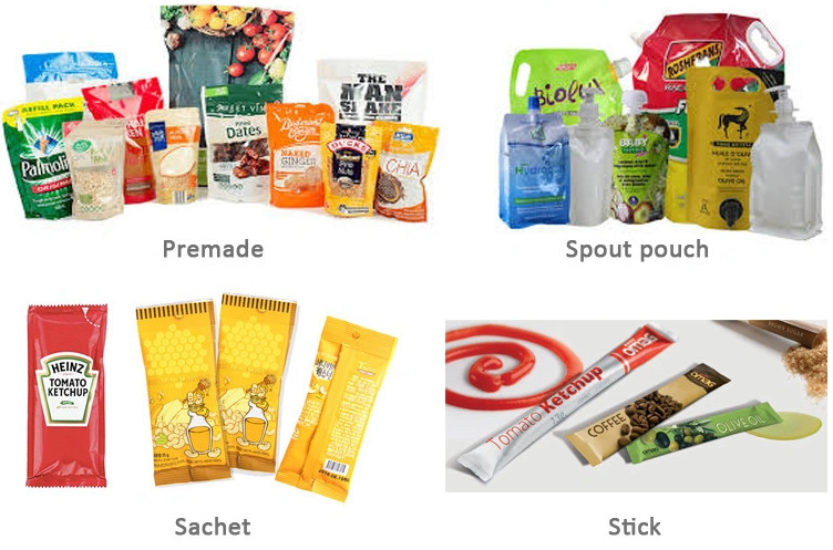 Automatic Rotary Premade Pouch Packing Machine Doypack Standup Bag Packaging