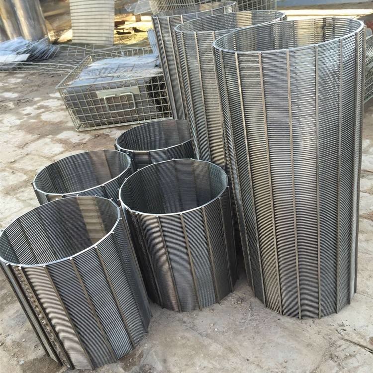 304 Stainless Steel Wedge Wire Sieve Filter Mesh v Wire Water Well Screens Customized Filter Rating