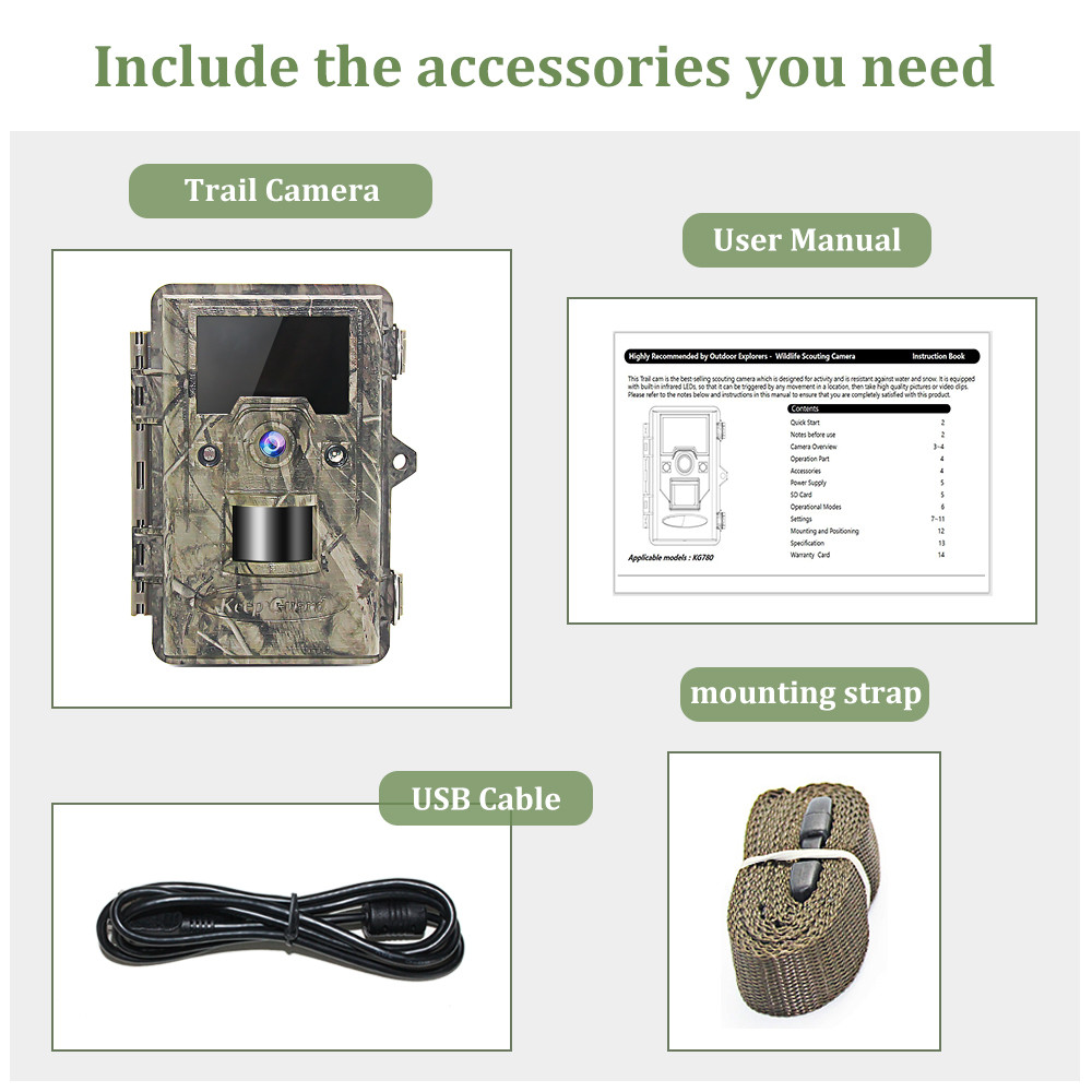 9 Languages HD Infrared Game Camera 940nm IR LED Night Vision Hunting Camera