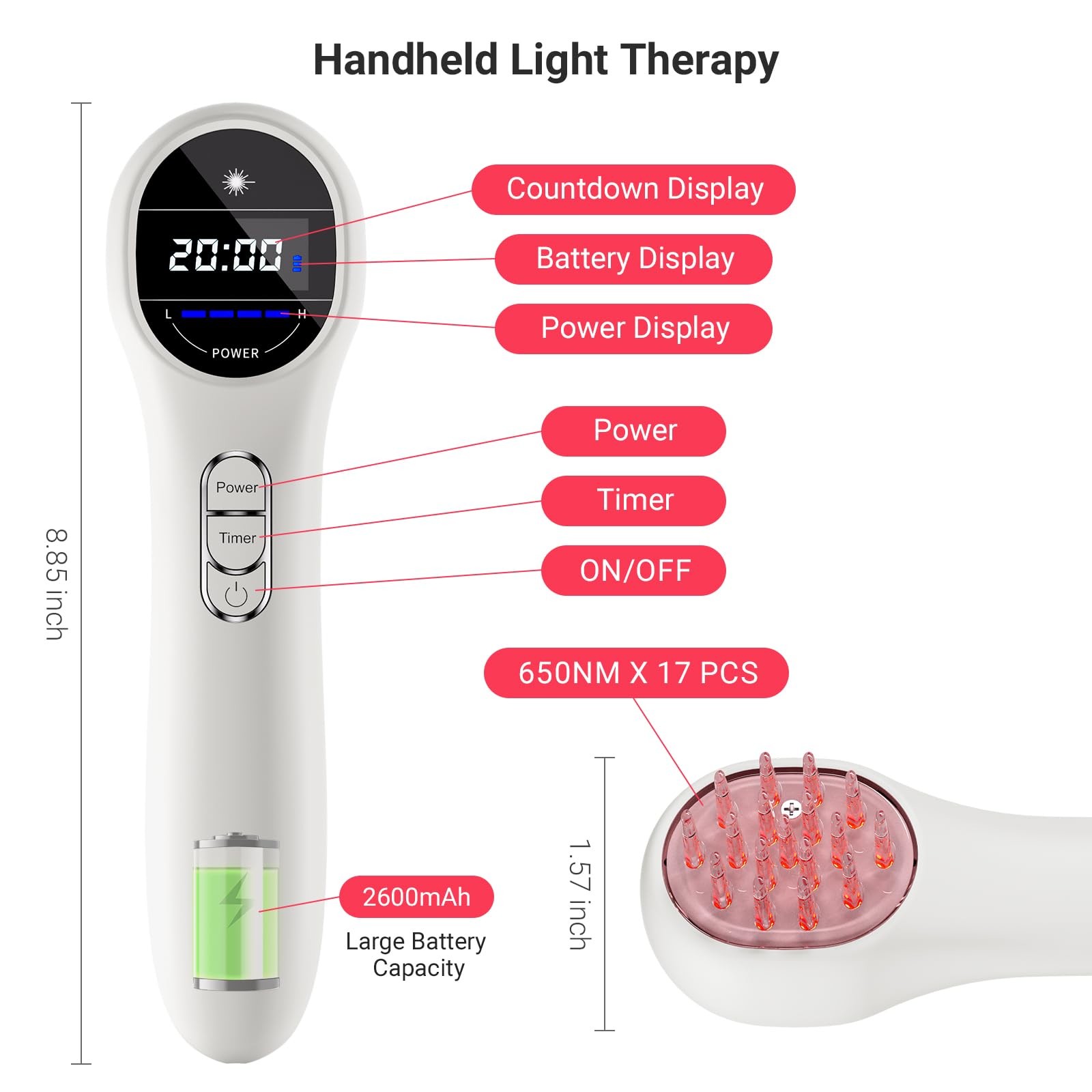 Home Use 650nm 808nm Low Level Cold Laser Therapy Device For Reducing Pain