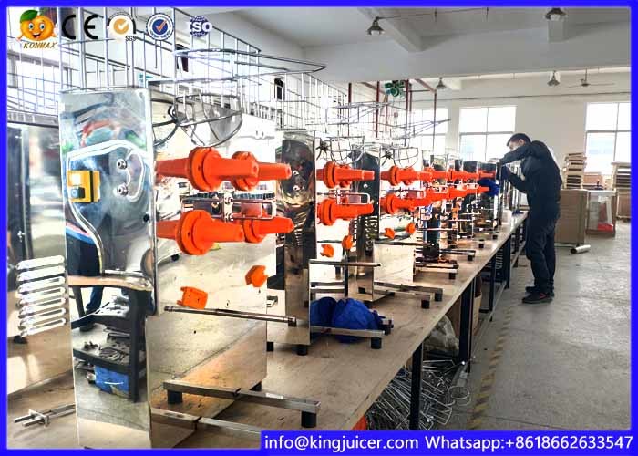 304 Stainless steel Fresh Squeezed Orange Juicer Machine 60% Yield