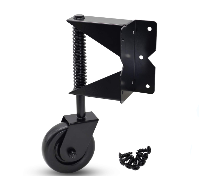 Highway Fence Heavy Duty 5inch Rubber Gate Wheel Caster with 360 Degree Mount Plate