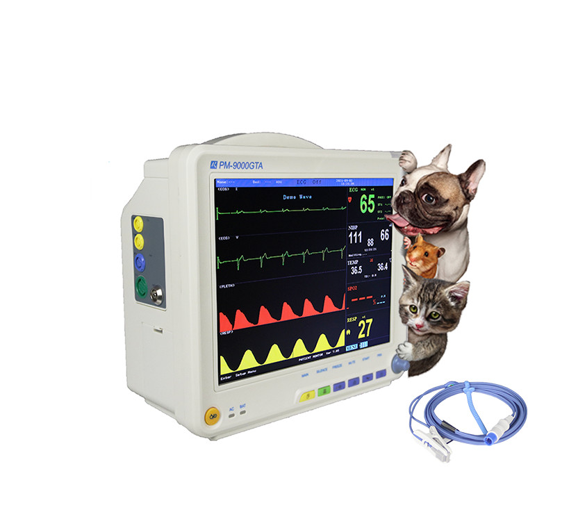 Lightweight Veterinary Monitoring Equipment 12.1 Inch Color TFT LCD Display 3.1kg