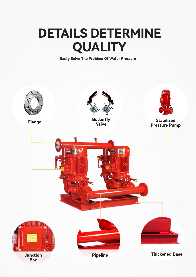 Electric XBD Vertical Single Stage Fire Fighting Pump Set Indoor 2900r/min