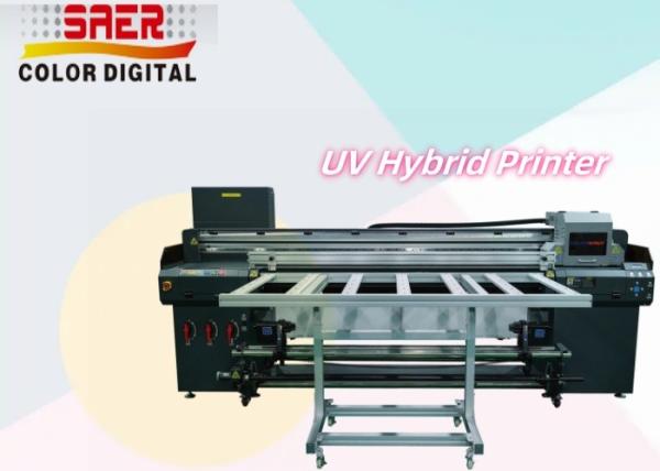 Hybrid UV Printer For Different Material PVC / Soft Film / Leather Printing