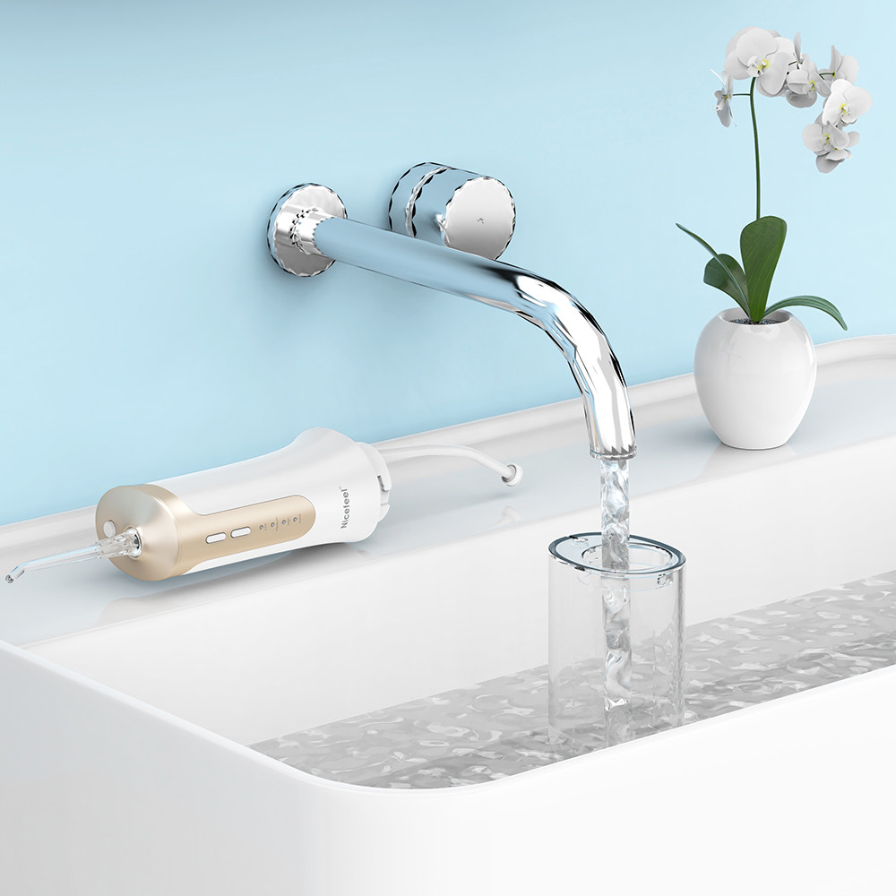 Teeth Cleaner Electric Water Jet Cordless Portable Water Flosser IPX7 300ml