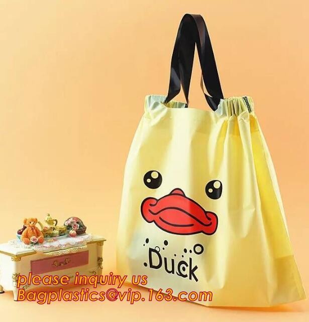 Biodegradable Environment friendly LDPE Plastic bags with DRAWSTRING closure bags, backpack, drawtape bag, essentials