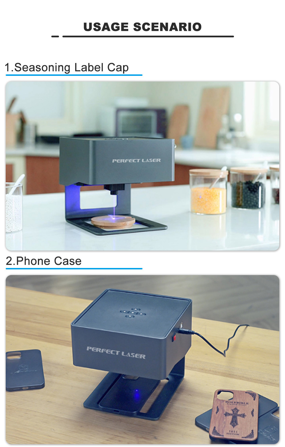 3W Portable Mini Desktop Laser Marker Engraving And Cutting Machine For Wood
