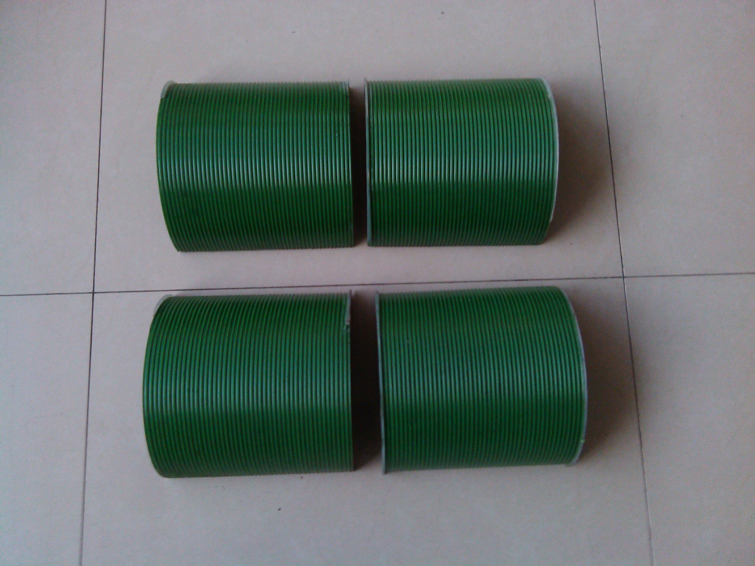 Nylon High Polymer Grooved Drum Sleeves Green Color Multi Layers