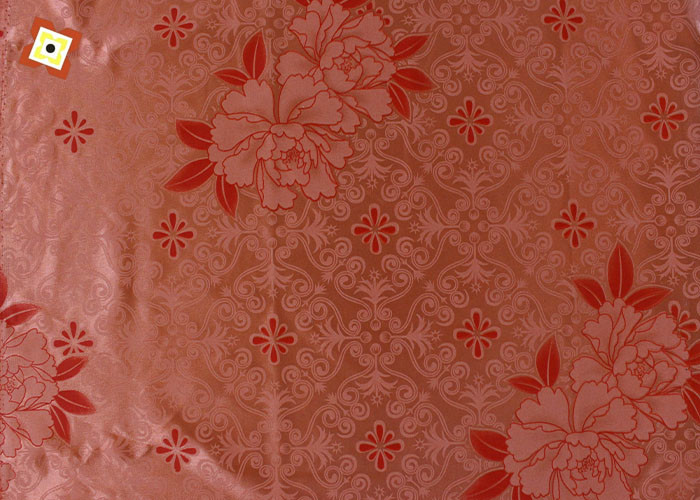 Orange Mattress Quilting Fabric Woven Warp Knitting Printing
