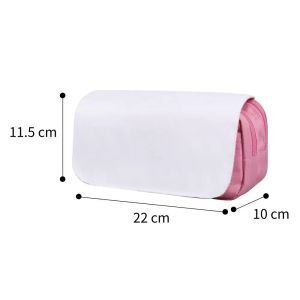 Double Layer Sublimation Pencil Case Blank DIY Custom Polyester Sublimation