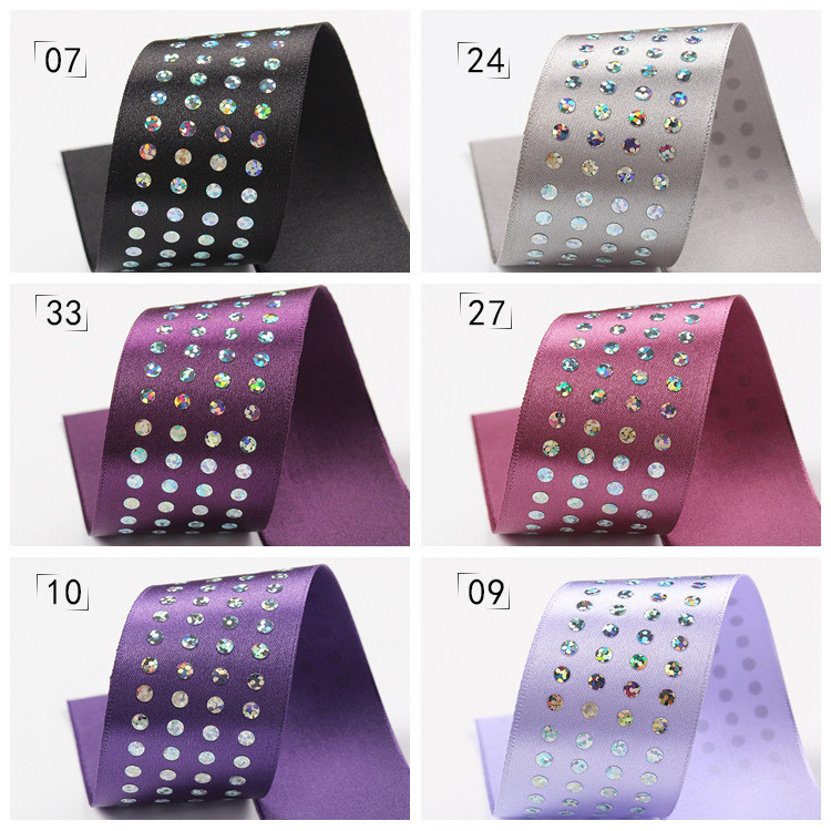 Single Face Diamond Poly Satin Ribbon 5mm-50mm Polyester Satin Ribbon