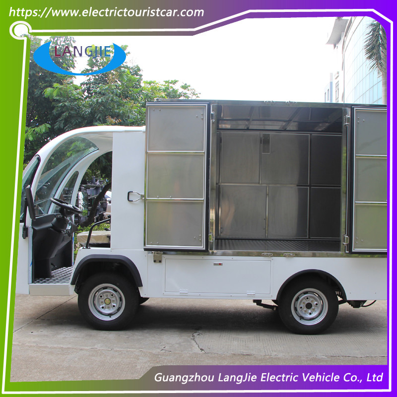 Cargo Type Airport Battery Powered 2 Seats Electric Luggage Cart Freight Car For Sending Food