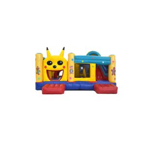  Pikachu Theme Children Fun Park Inflatable Slide Bouncy Playground Manufactures
