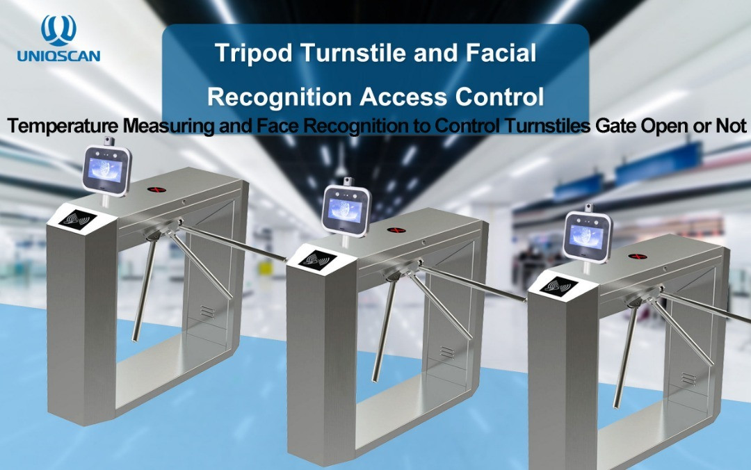 Fever Facial Recognition Access Control Biometrics SUS304 Tripod Barrier Gate