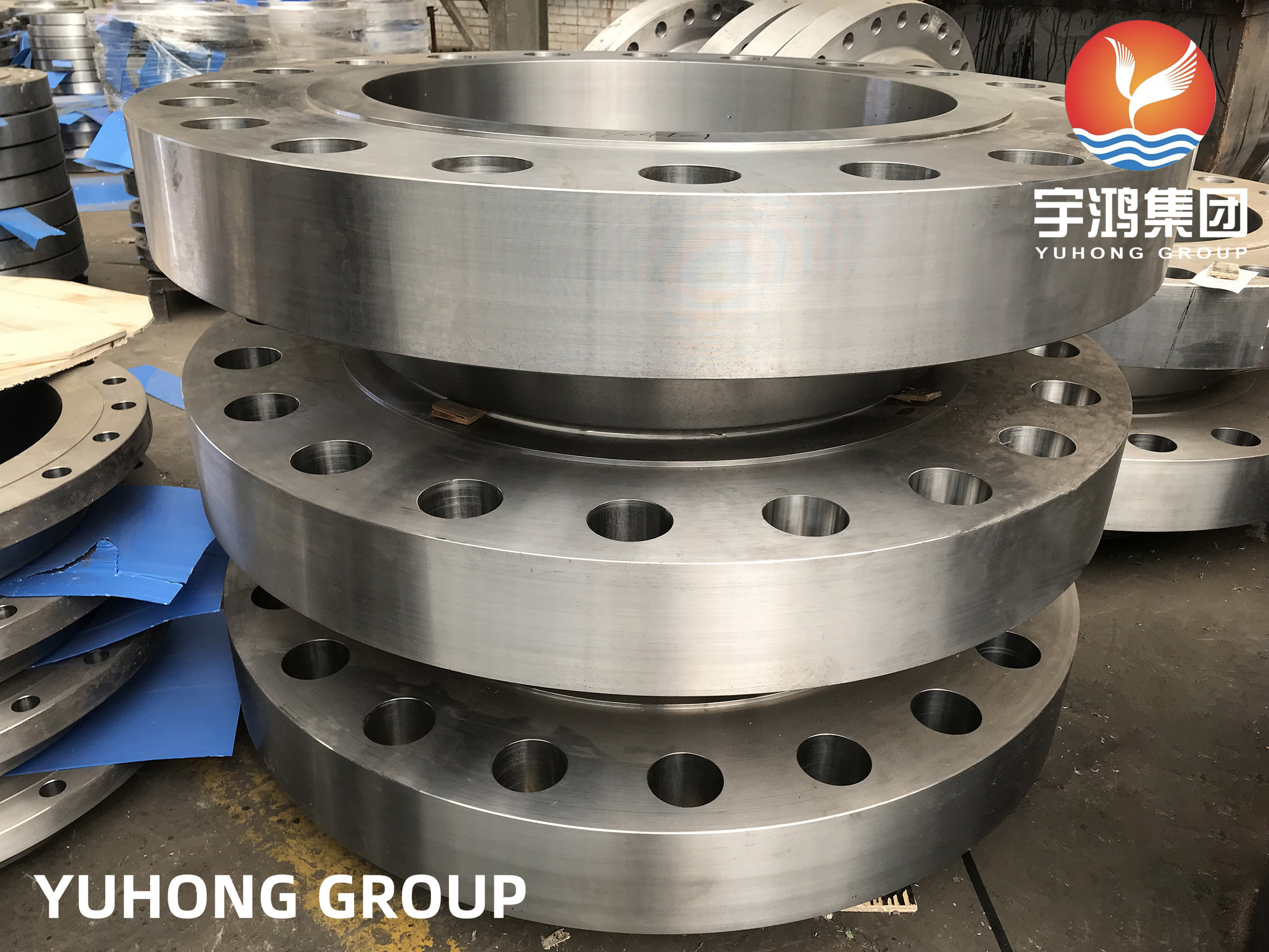 ASTM A694 F52 F60 B16.5 Forged Steel Flanges For Chemical Equipment