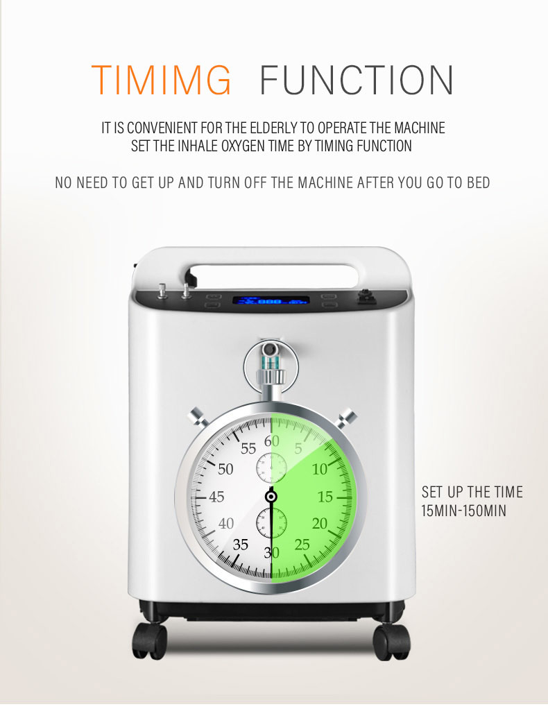 350W 5L Oxygen Concentrator For Home Cooper Compressor 55DB