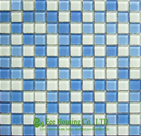 Mixed Color Glass Crystal Mosaic Tile for indoor &outdoor walls,Glass mosaic