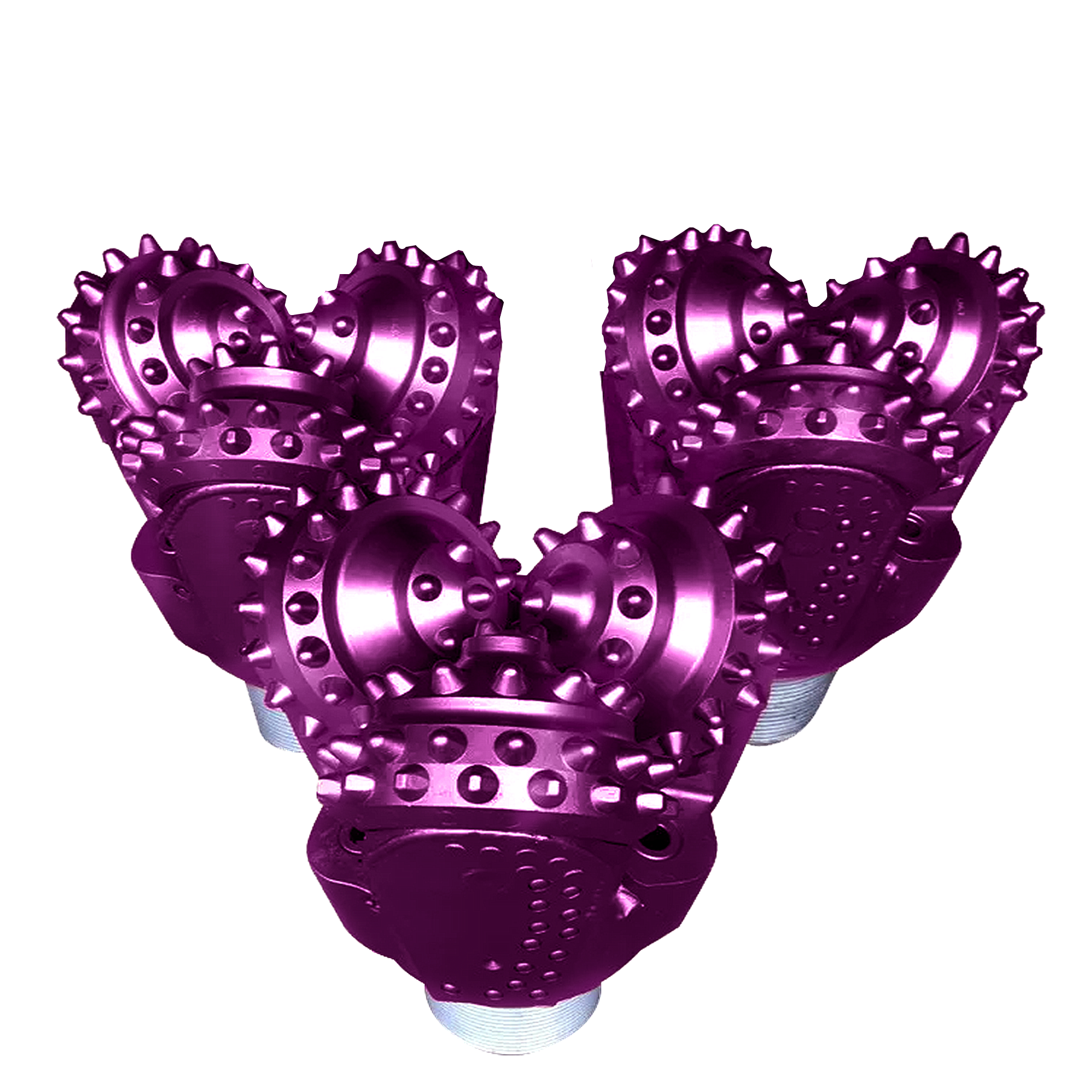 Oil Geological Roller Cone Bit Rubber Sealed Bearing TCI Tricone Drill Bit Hard