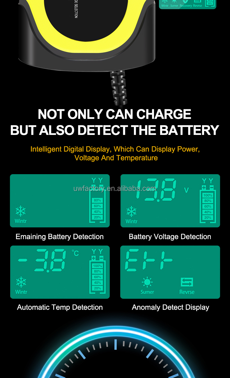 Automatic Maintainer 12V10a 12v20a 12v 30a Smart Charging Pulse to Repair Battery Charger with Overcurrent Protection