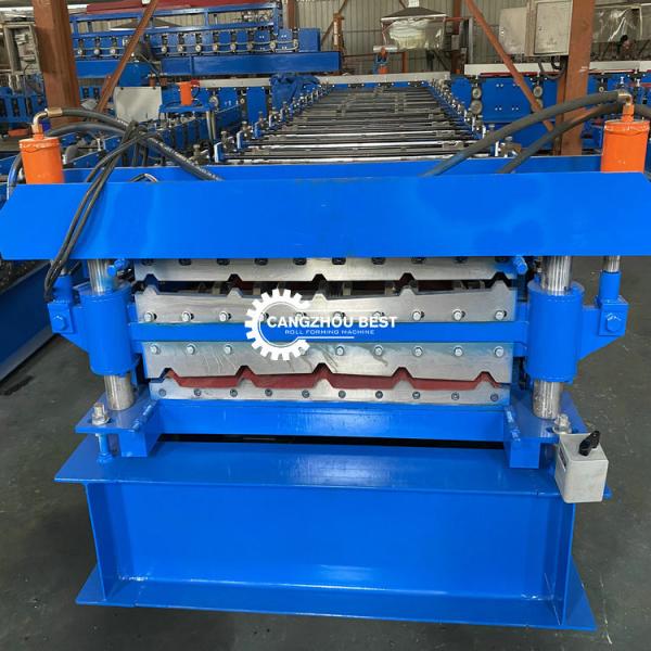 Double Layer PPGI Roofing Sheet Manufacturing Machine Color Steel Ibr Trapzodial
